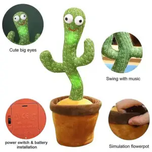 Dancing Cactus Toy Front View – Colourful Minds