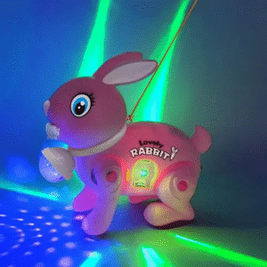 Closeup of Jumping Rabbit Ears – Battery Operated Bunny