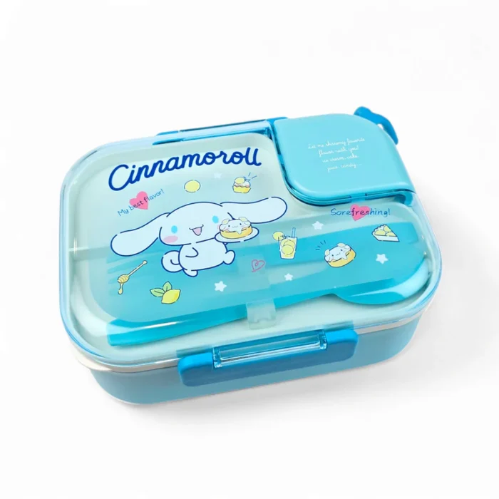 Cinnamoroll Steel Bento Lunch Box with Spoon and Sauce Cup