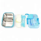 Lunch Box with Spoon and Mini Sauce Container for School Meals