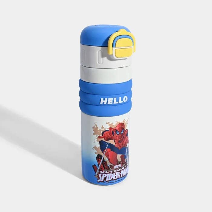 Black Batman Dual Drinking School Water Bottle