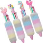 6-in-1 Multicolor Ink Pen – Rainbow Pastel Unicorn Design
