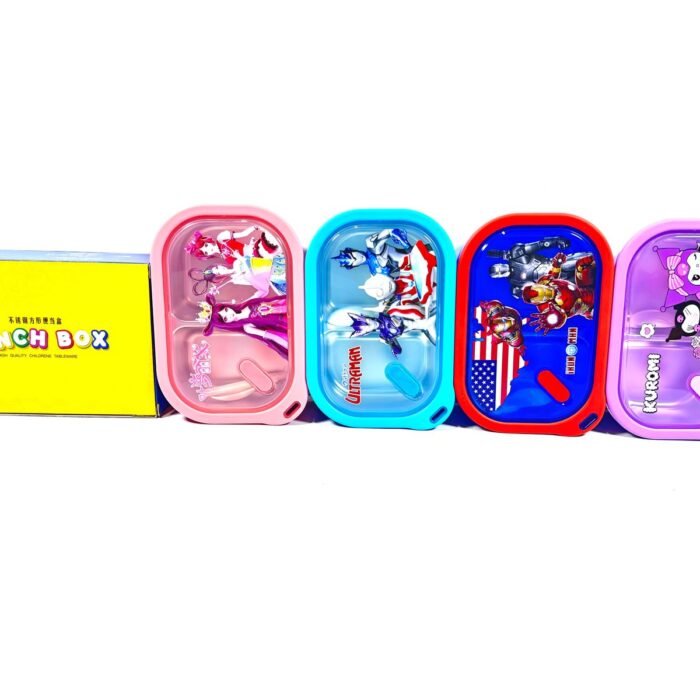 Durable Stainless Steel Kids Lunch Box in 4 Designs