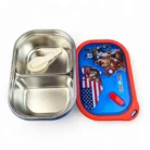 Cute Girls Cartoon Design Lunch Box with Spoon