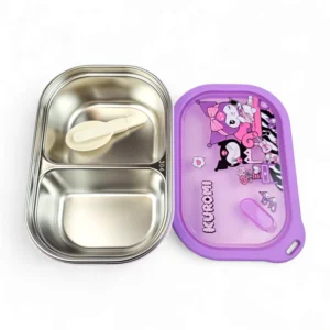 Ultraman Stainless Steel 2-Compartment Kids Lunch Box with Spoon