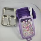 Durable and Cute 3-Compartment Lunch Box in Four Colors