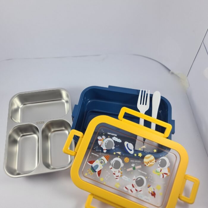 Back to School 3-Compartment Lunch Box with Leakproof Lid