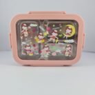 Yellow Bento Style Stainless Steel Lunch Box with Spoon and Fork