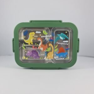 Pink Leakproof 3-Compartment Lunch Box for School