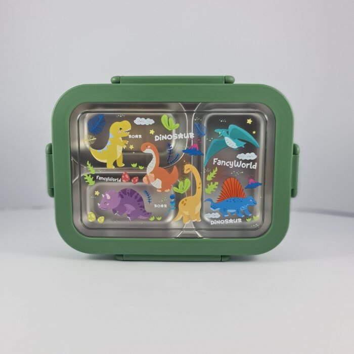 Pink Leakproof 3-Compartment Lunch Box for School