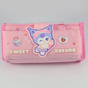 POUCH 6626 – KUKURO Design Pink Cartoon Pencil Pouch with Double Zip