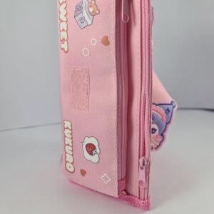 Stylish double zip pouch for kids stationery storage