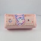 Sweet KUKURO character pouch in pink for girls' school supplies