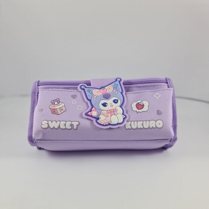 Sweet KUKURO character pouch in pink for girls' school supplies