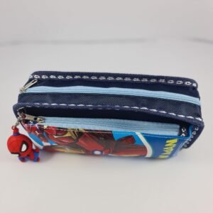 Space character kids pouch with dual zips and keychain