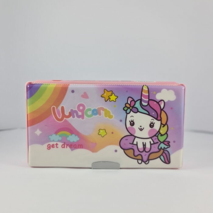 Cute 3D Unicorn Design Pencil Box