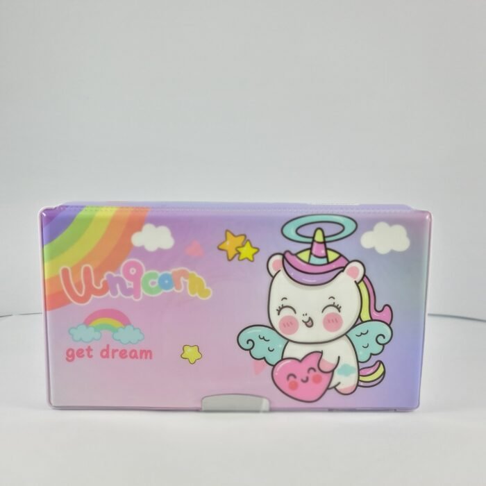 Durable Kids Pencil Box with Unicorn Design
