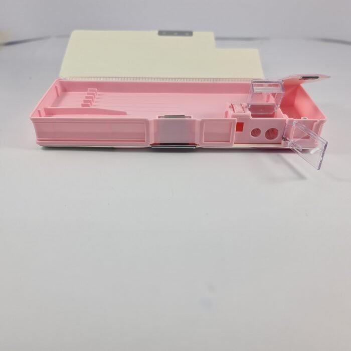 Pink Cartoon Stationery Box with Sharpener