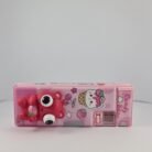 Fun Pink Pencil Case for Kids with Big Eyes