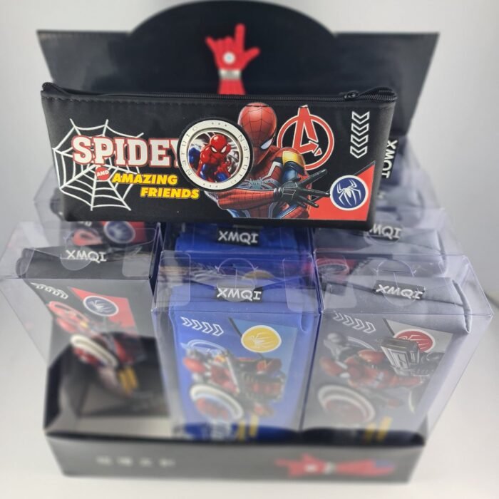 Gray Spider-Man Zipper Pouch for Kids