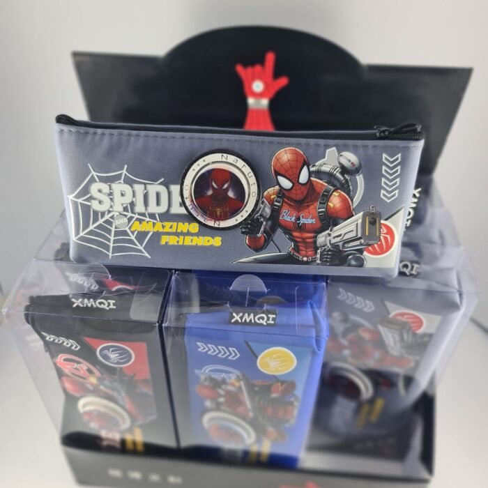 Blue, Gray and Black Spider-Man Pouches