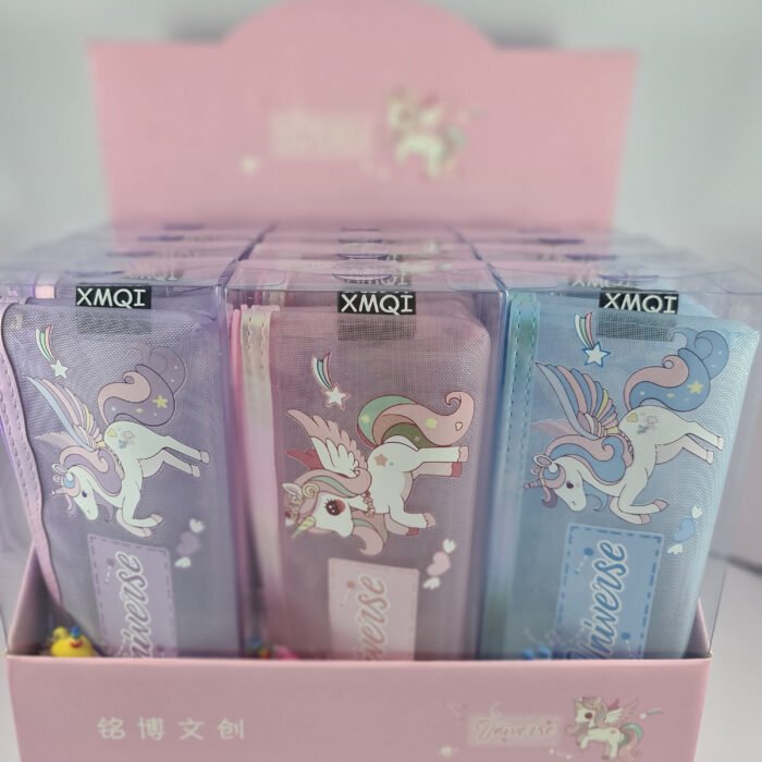 20250801_021658 Unicorn Keychain Attached to Printed Pouch