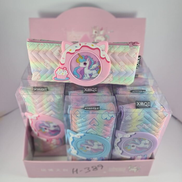 Colorful Unicorn Zipper Pouch for Kids