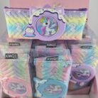 Makeup Bag with Unicorn Print in Multi Colors