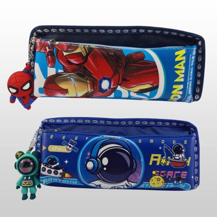 Stylish pencil pouch for kids with superhero print