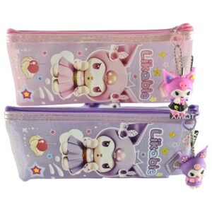 Light blue Kuromi zipper pouch for stationery