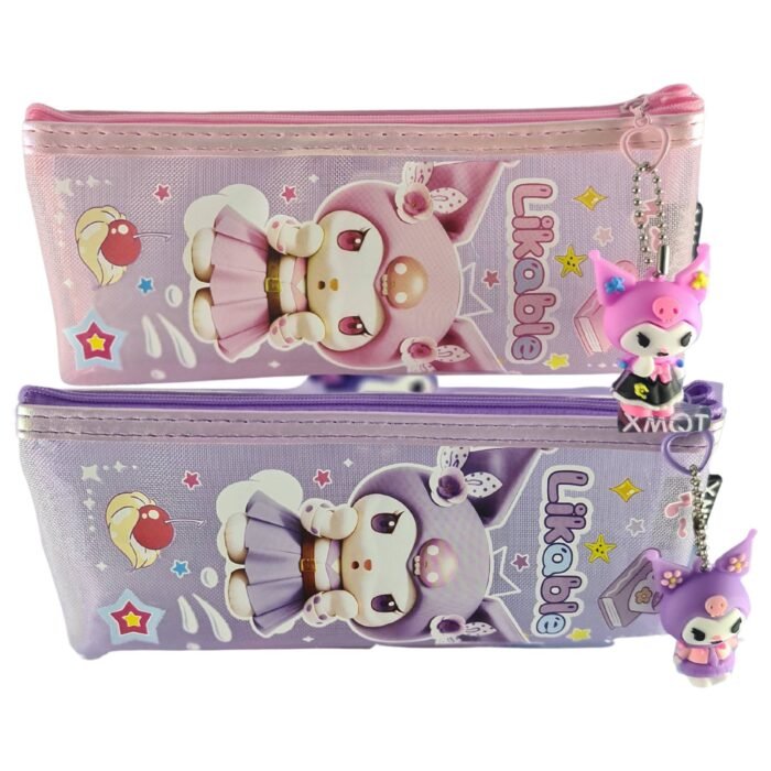 Light blue Kuromi zipper pouch for stationery