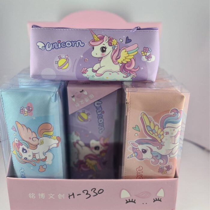 Unicorn Keychain Attached to Opaque Pouch