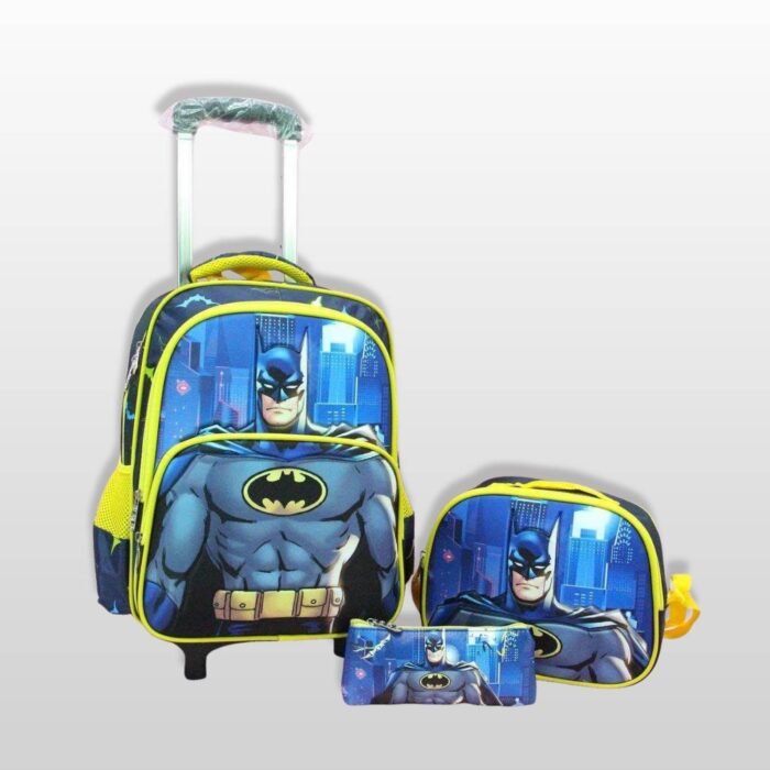 GX301 Kids School Bag 3PC Trolley Set – Spider-Man, Batman, Iron Man, Cars, Melody, Frozen