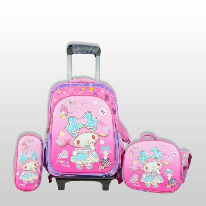 "GX301 School Luggage Set for Kids – 3 Piece Trolley Bags with Cartoon and Superhero Prin