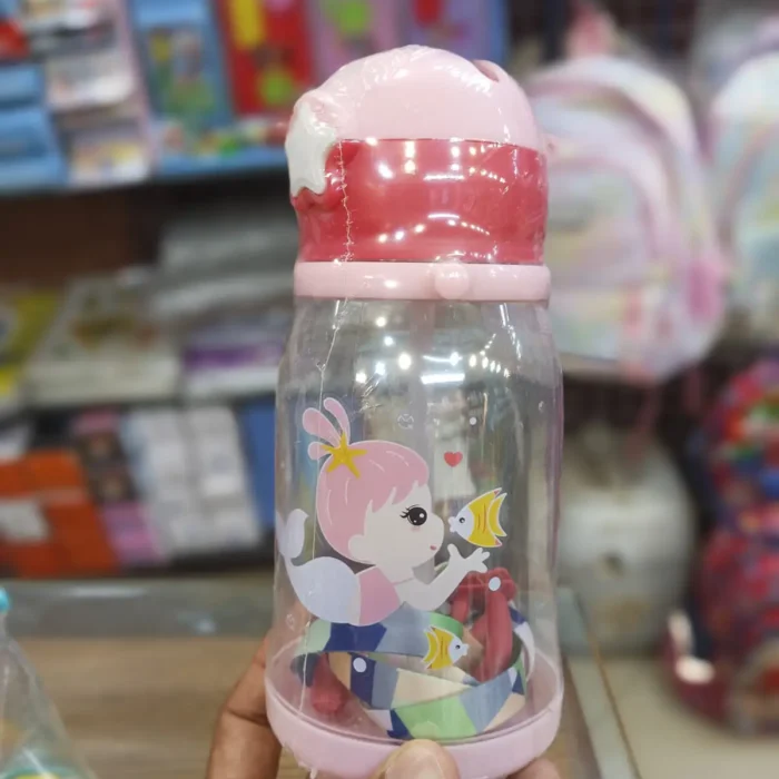 Leakproof kids sipper bottle with straw and star cap