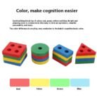 Montessori Wooden Puzzle Board – Stacking Blocks Educational DIY Toy