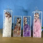 Cute mini princess dolls set in clear gift boxes, featuring various colors and light music