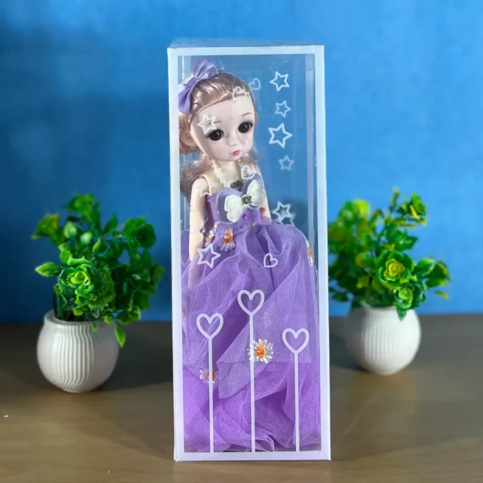 Light music princess dolls collection for girls, sealed in individual plastic display cases