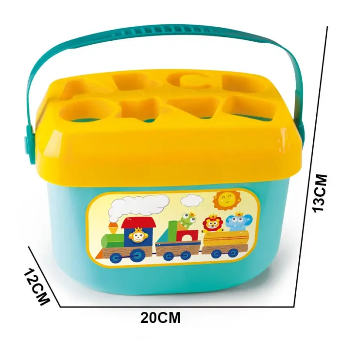 Educational activity toy for toddlers with shapes and letters