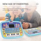 Kids interactive learning tablet with LED screen