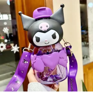 Colourful Minds Kids Cartoon Water Bottle with Shoulder Strap