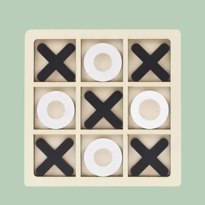 Classic Wooden Tic Tac Toe Family Toy