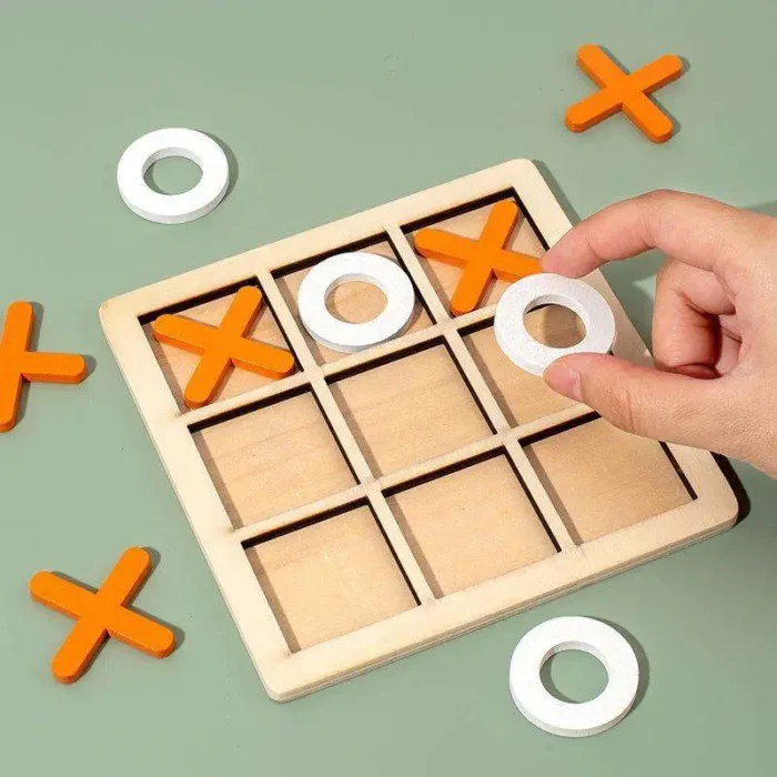 Wooden Tic Tac Toe XO Game by Colourful Minds